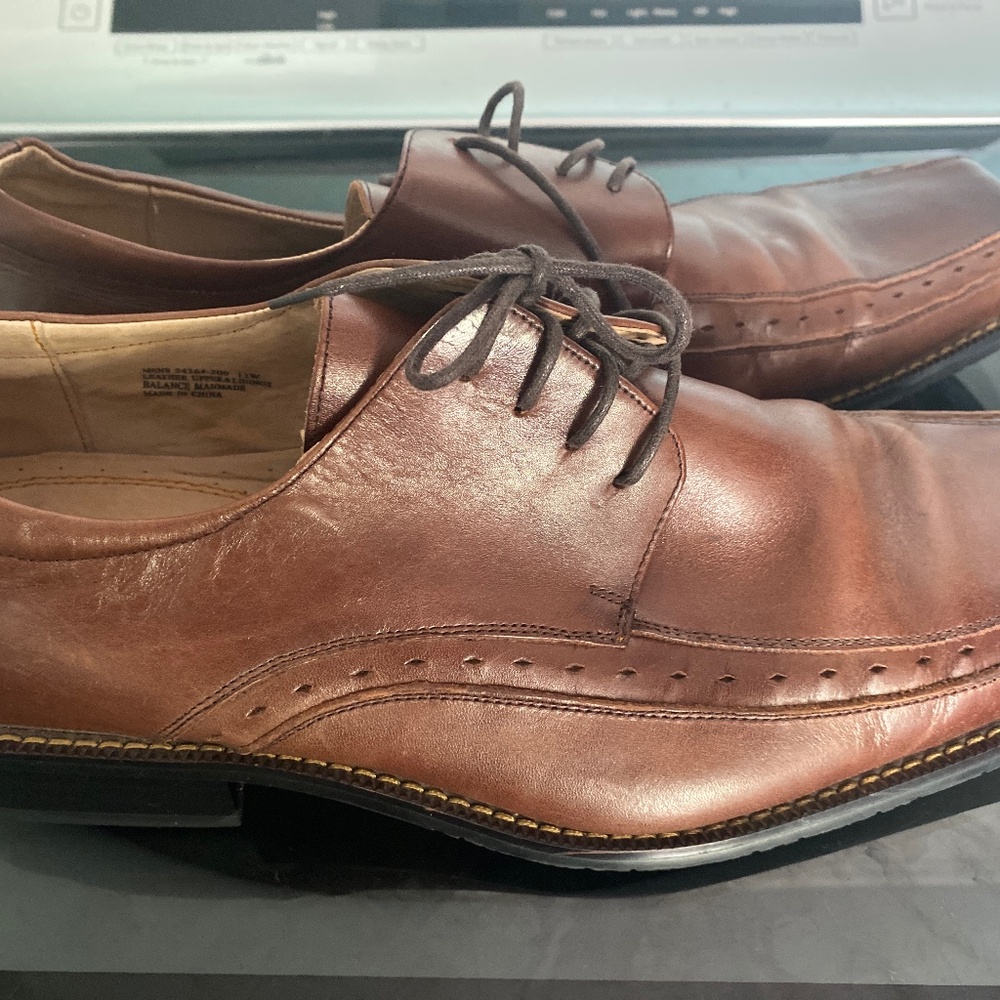 Brown leather men’s dress shoes